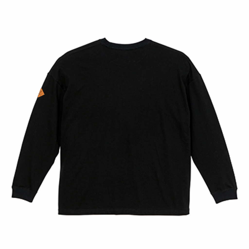 Simple Tag Design ビックシルエット長袖Tシャツ