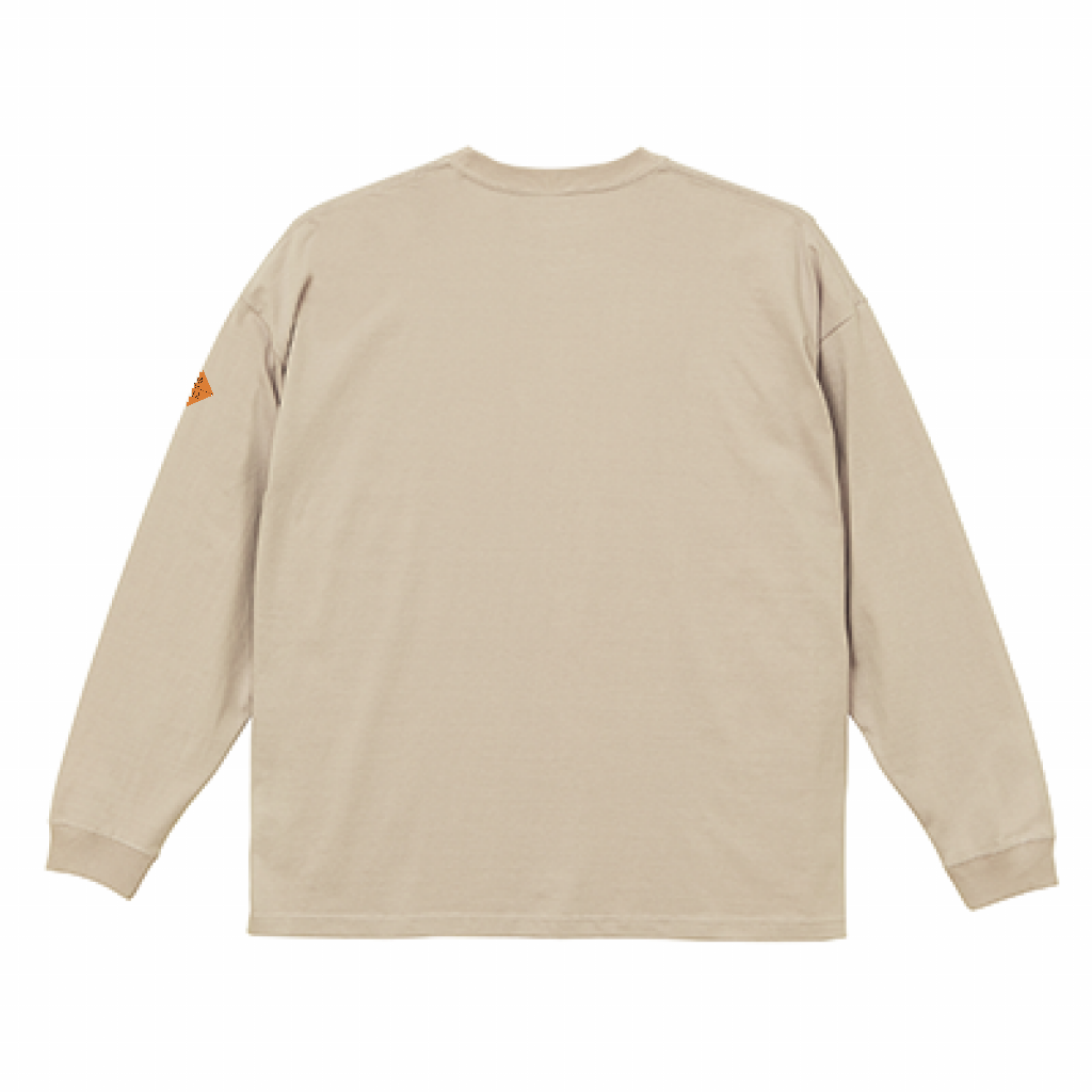 Simple Tag Design ビックシルエット長袖Tシャツ
